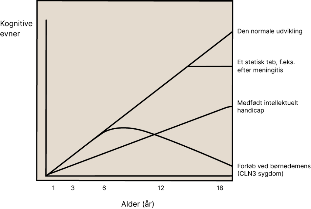 Diagram der illustrerer børnedemens